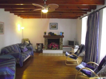 Charente Farmhouse Lounge with open fire